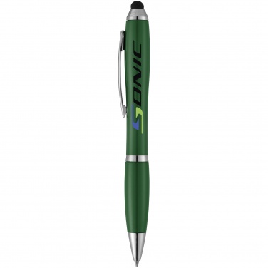 Logo trade promotional gifts picture of: Nash stylus ballpoint pen, green