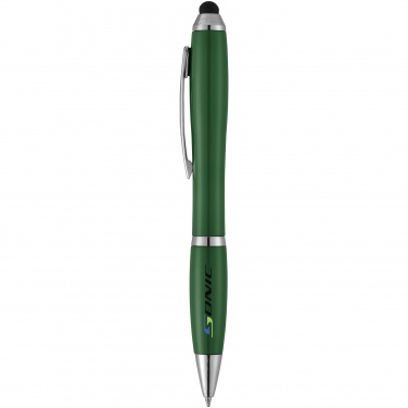 Logo trade business gift photo of: Nash stylus ballpoint pen, green