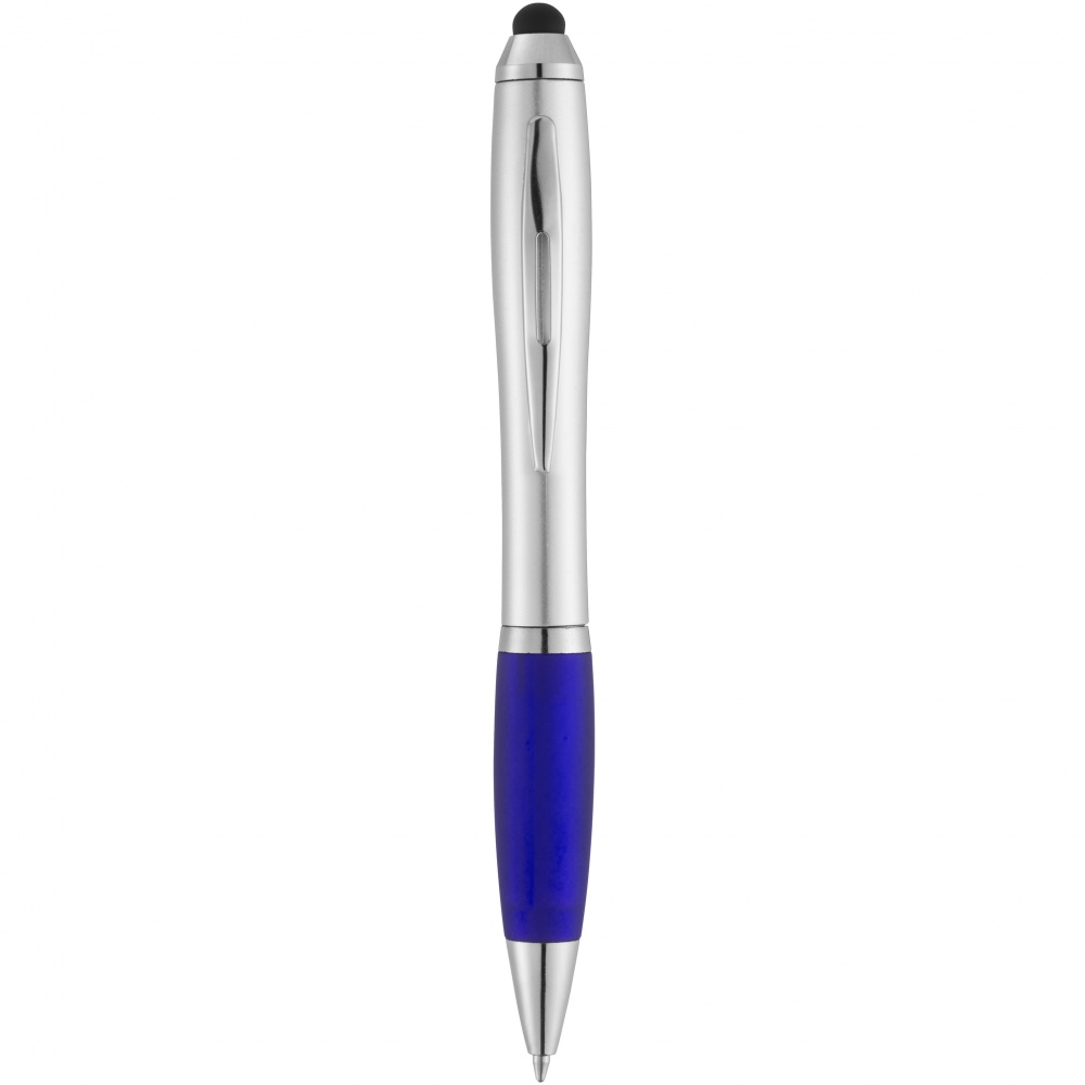 Logo trade promotional giveaways picture of: Nash stylus ballpoint pen, blue