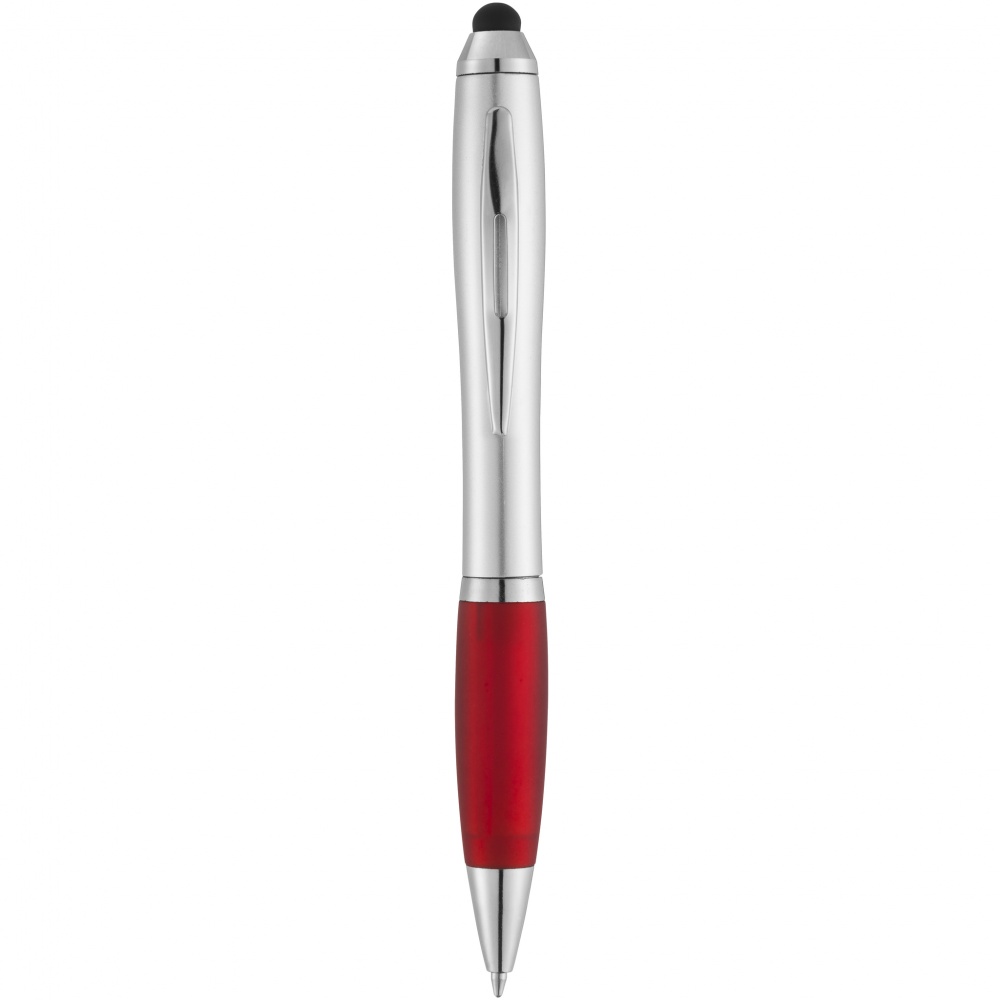 Logo trade business gifts image of: Nash stylus ballpoint pen, red