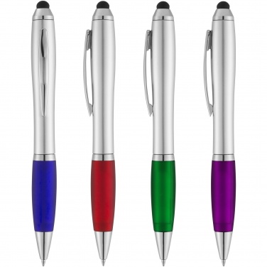 Logo trade promotional merchandise picture of: Nash stylus ballpoint pen, red