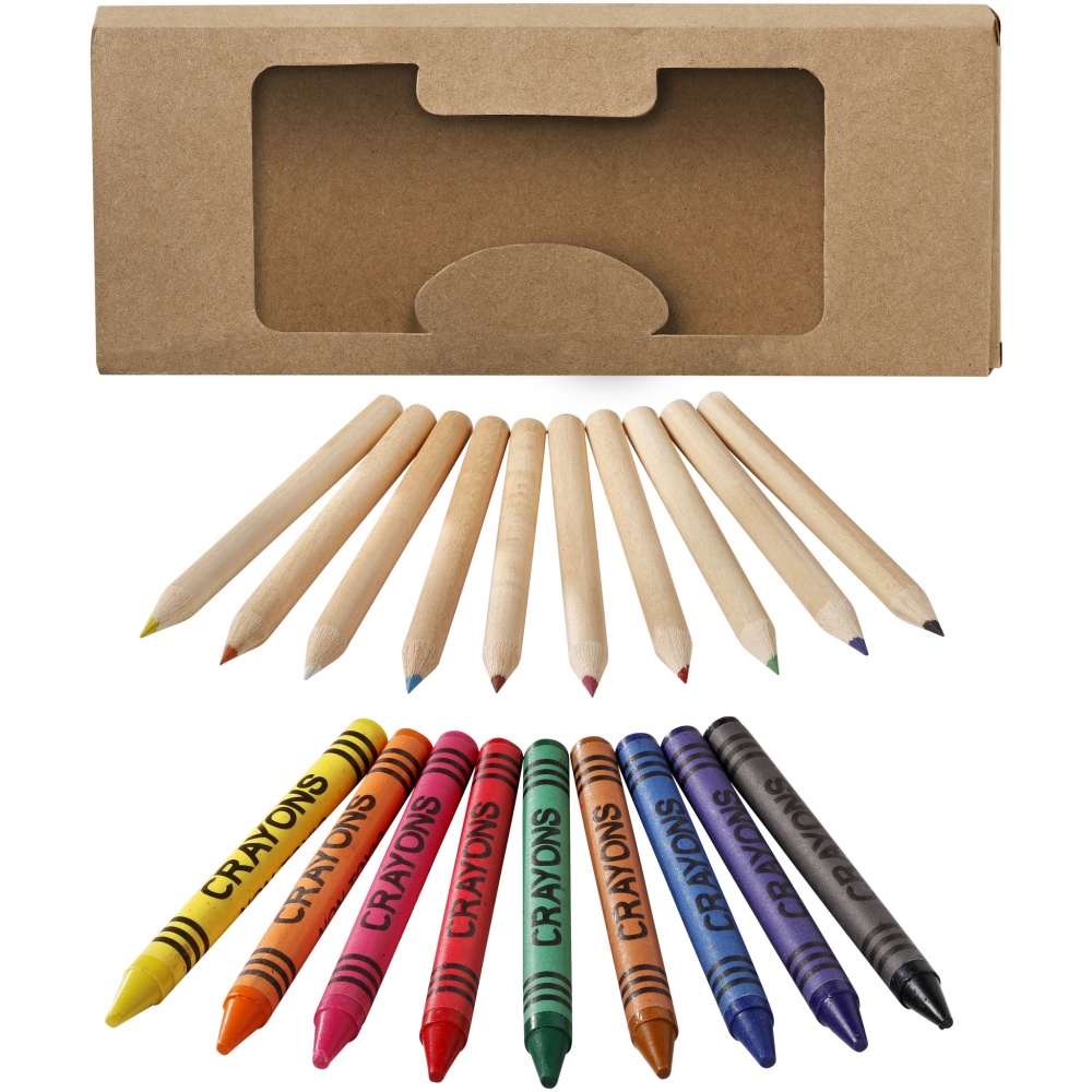 Logo trade promotional giveaway photo of: Pencil and Crayon set