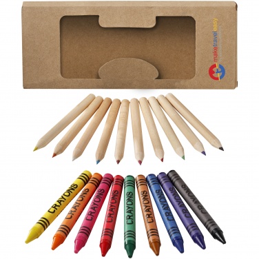 Logo trade promotional products image of: Pencil and Crayon set