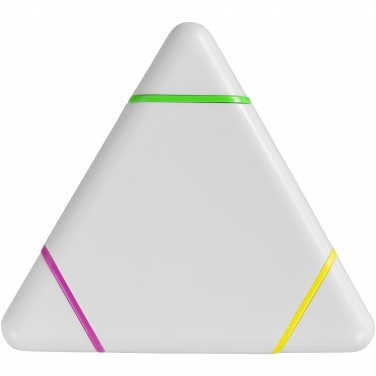 Logo trade promotional gift photo of: Bermuda triangle highlighter, white