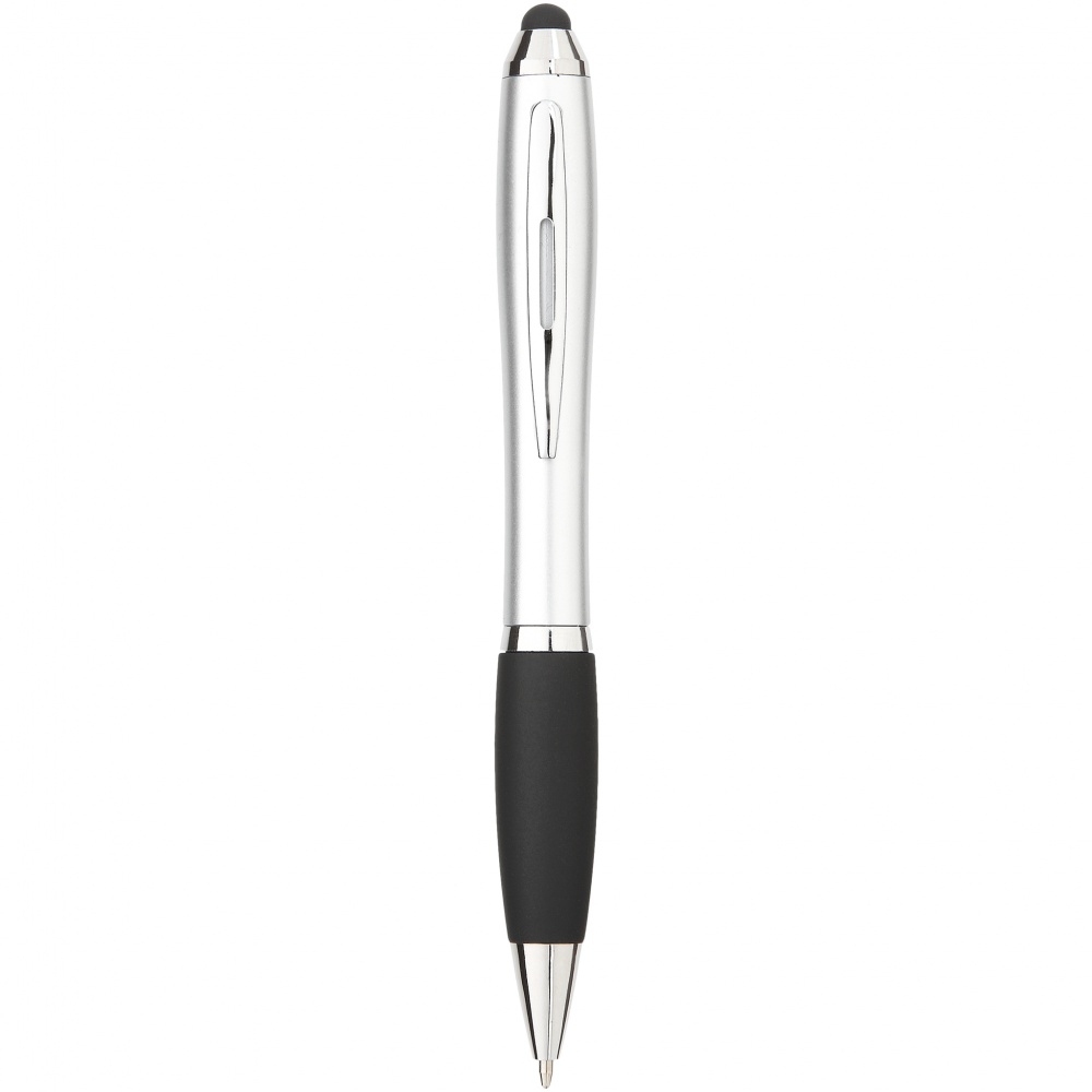 Logo trade promotional merchandise photo of: Nash Stylus Ballpoint Pen, silver