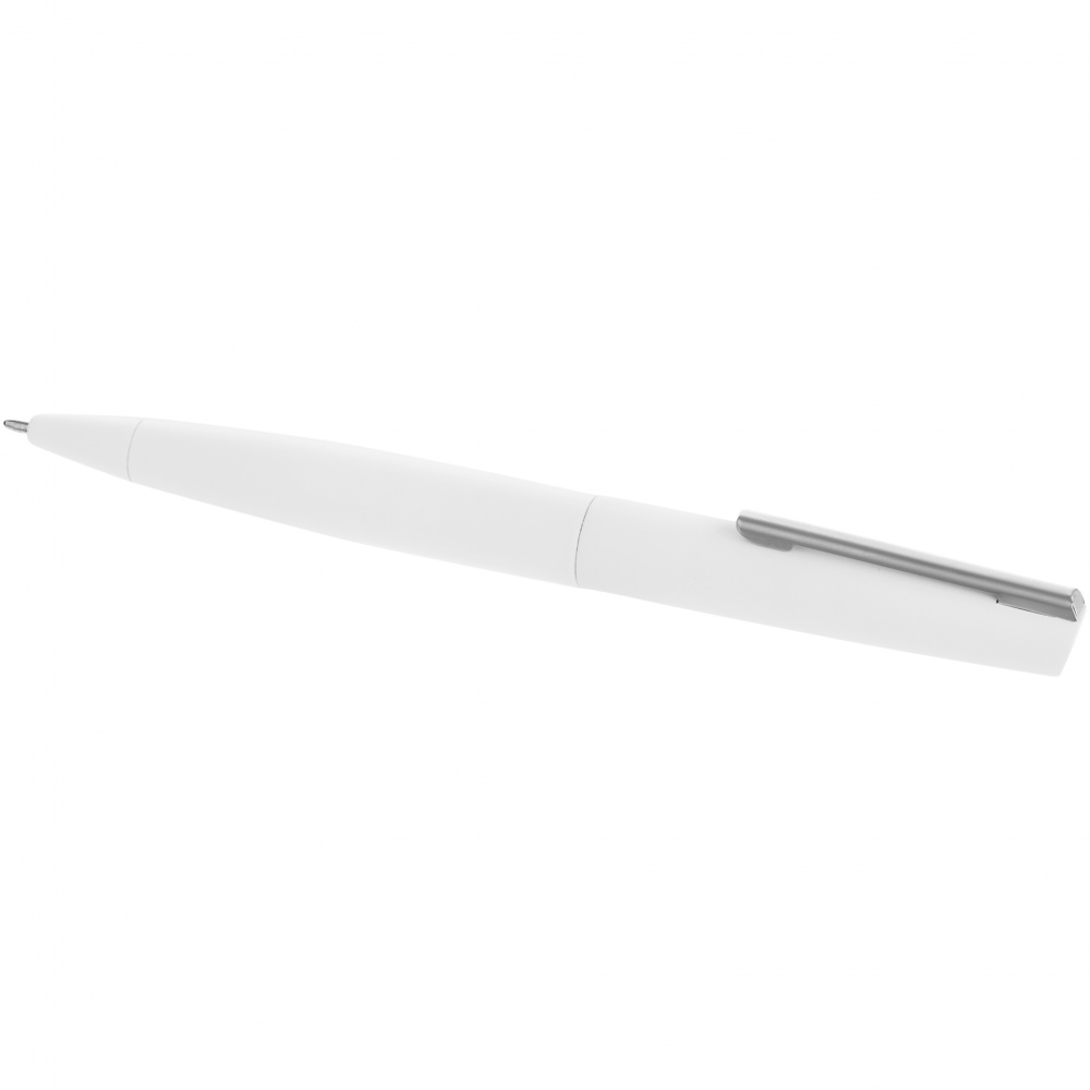 Logo trade promotional products picture of: Milos Soft Touch Ballpoint Pen, white