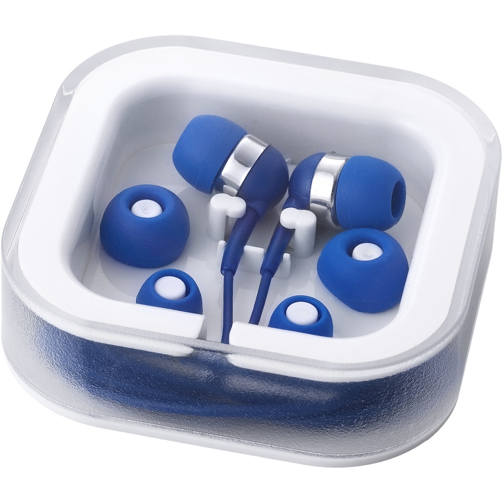 Logo trade promotional giveaway photo of: Sargas earbuds, blue