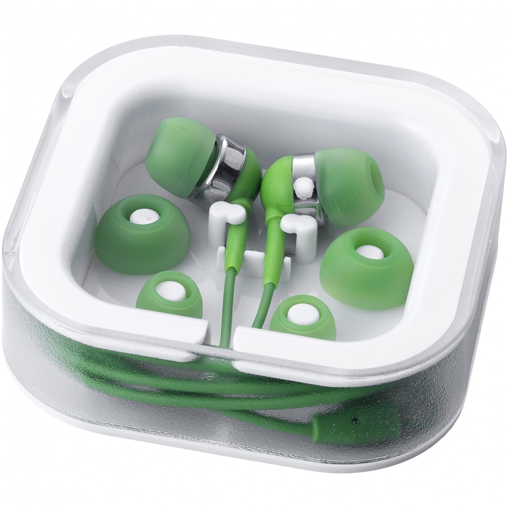 Logo trade promotional gifts image of: Sargas earbuds, green