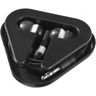 Logo trade promotional giveaways picture of: Rebel earbuds, black