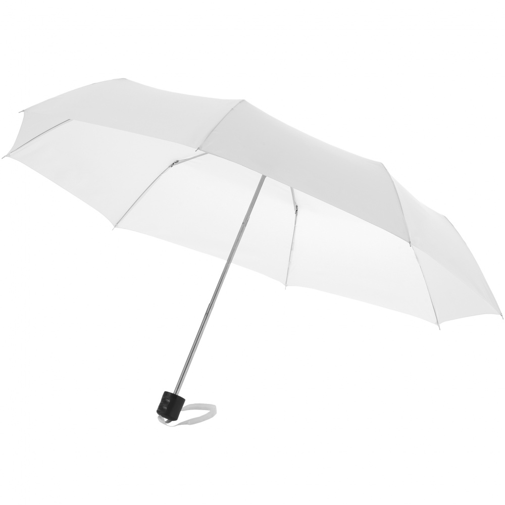 Logo trade business gift photo of: Ida 21.5" foldable umbrella, white