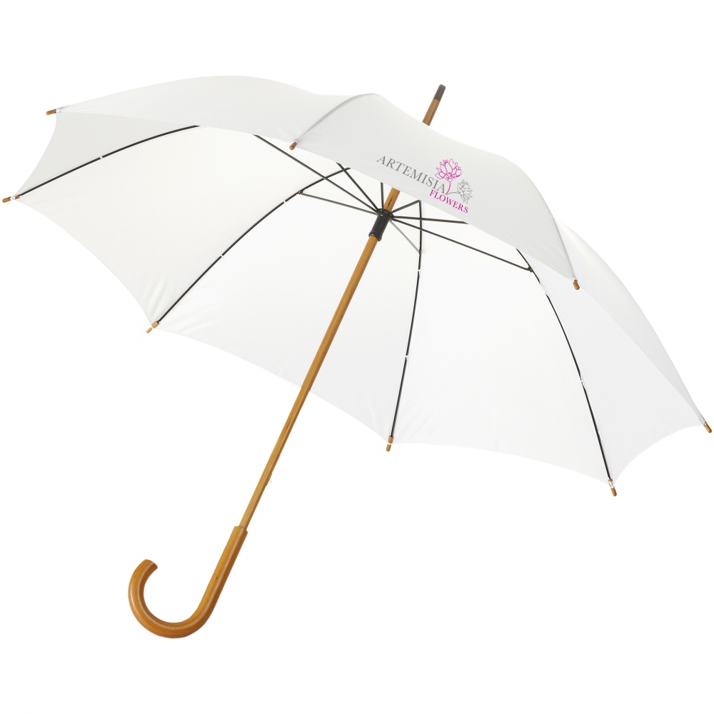 Logo trade promotional merchandise photo of: 23'' Jova Classic umbrella, white