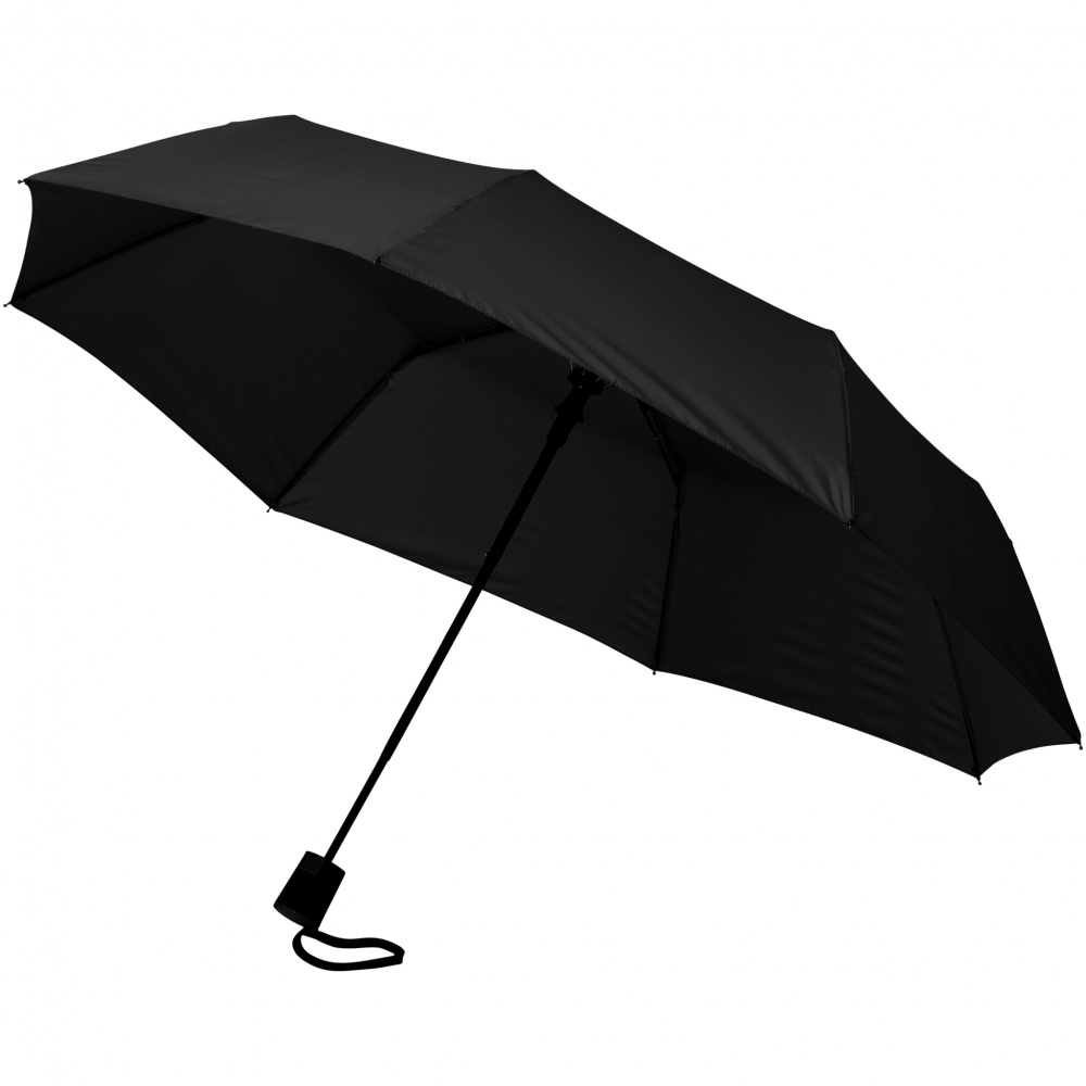 Logotrade business gift image of: 21" 3-section auto open umbrella Wali , black