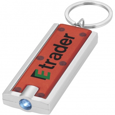 Logo trade advertising products image of: Castor LED keychain light, red