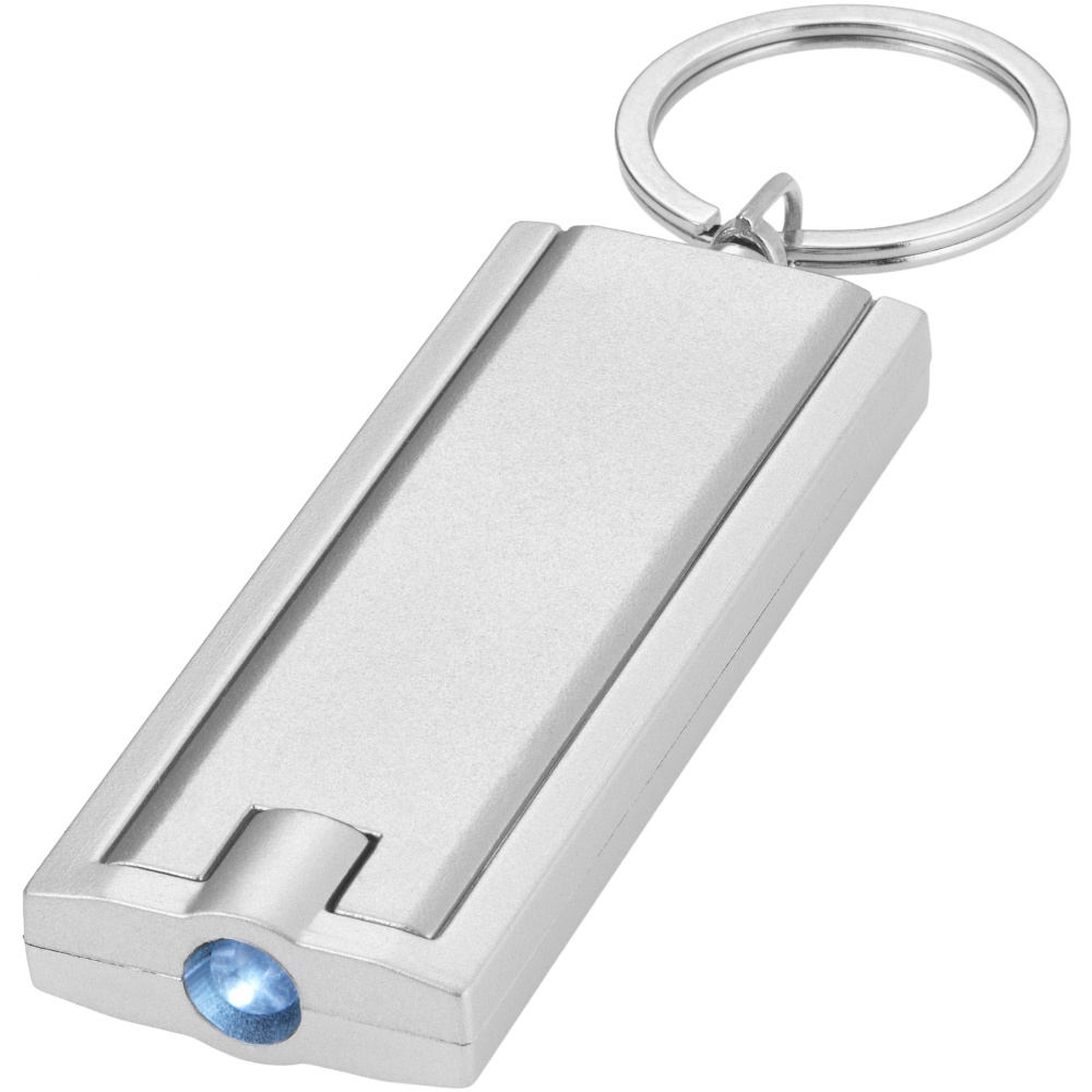 Logotrade promotional giveaway picture of: Castor LED keychain light, silver