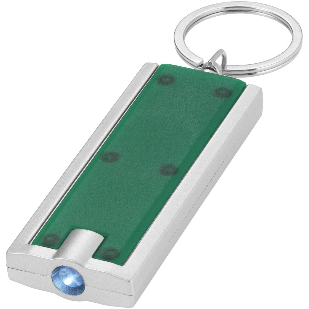 Logotrade corporate gift image of: Castor LED keychain light, green