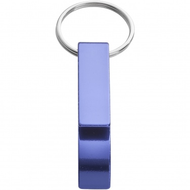 Logotrade promotional merchandise image of: Tao alu bottle and can opener key chain, blue