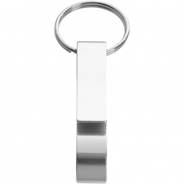 Logotrade promotional item image of: Tao alu bottle and can opener key chain, silver