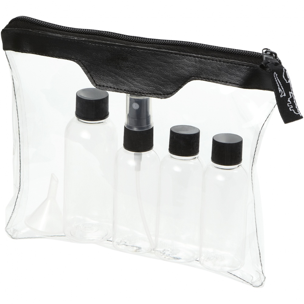 Logotrade business gift image of: Munich airline approved travel bottle set, black