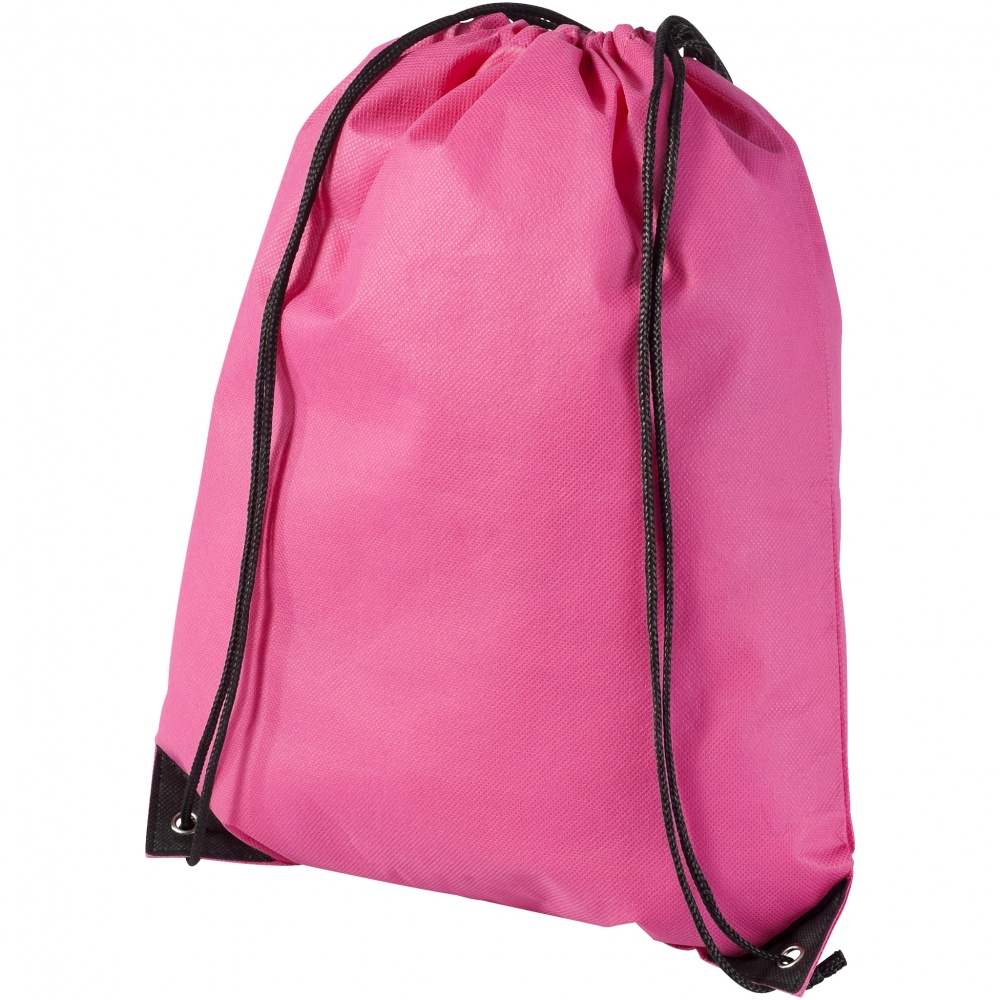 Logo trade promotional products picture of: Evergreen non woven premium rucksack eco, pink