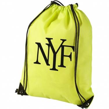 Logotrade promotional merchandise image of: Evergreen non woven premium rucksack eco, light green