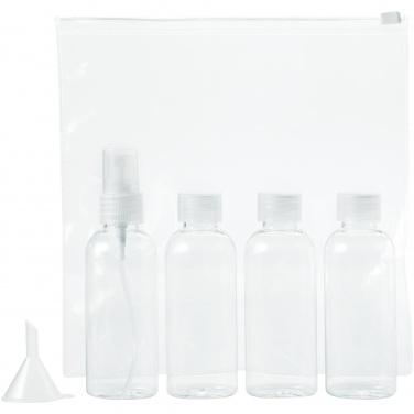 Logo trade promotional merchandise photo of: Tokyo airline approved travel bottle set, white