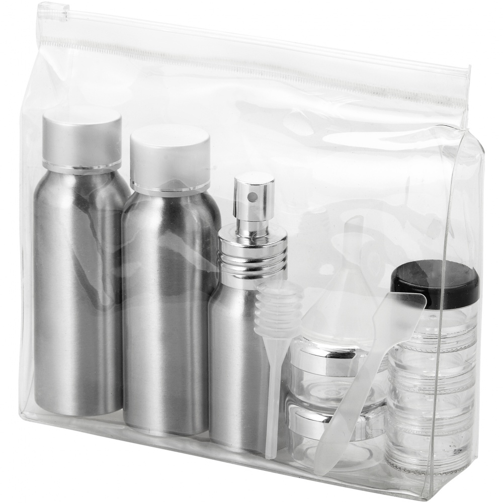 Logo trade promotional item photo of: Frankfurt airline approved alu travel bottle set