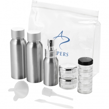 Logotrade promotional item image of: Frankfurt airline approved alu travel bottle set