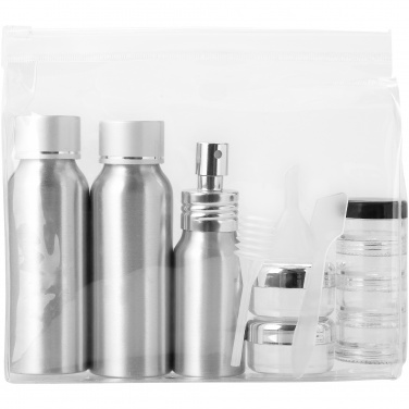 Logotrade promotional item picture of: Frankfurt airline approved alu travel bottle set