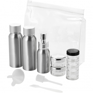 Logo trade promotional giveaways picture of: Frankfurt airline approved alu travel bottle set