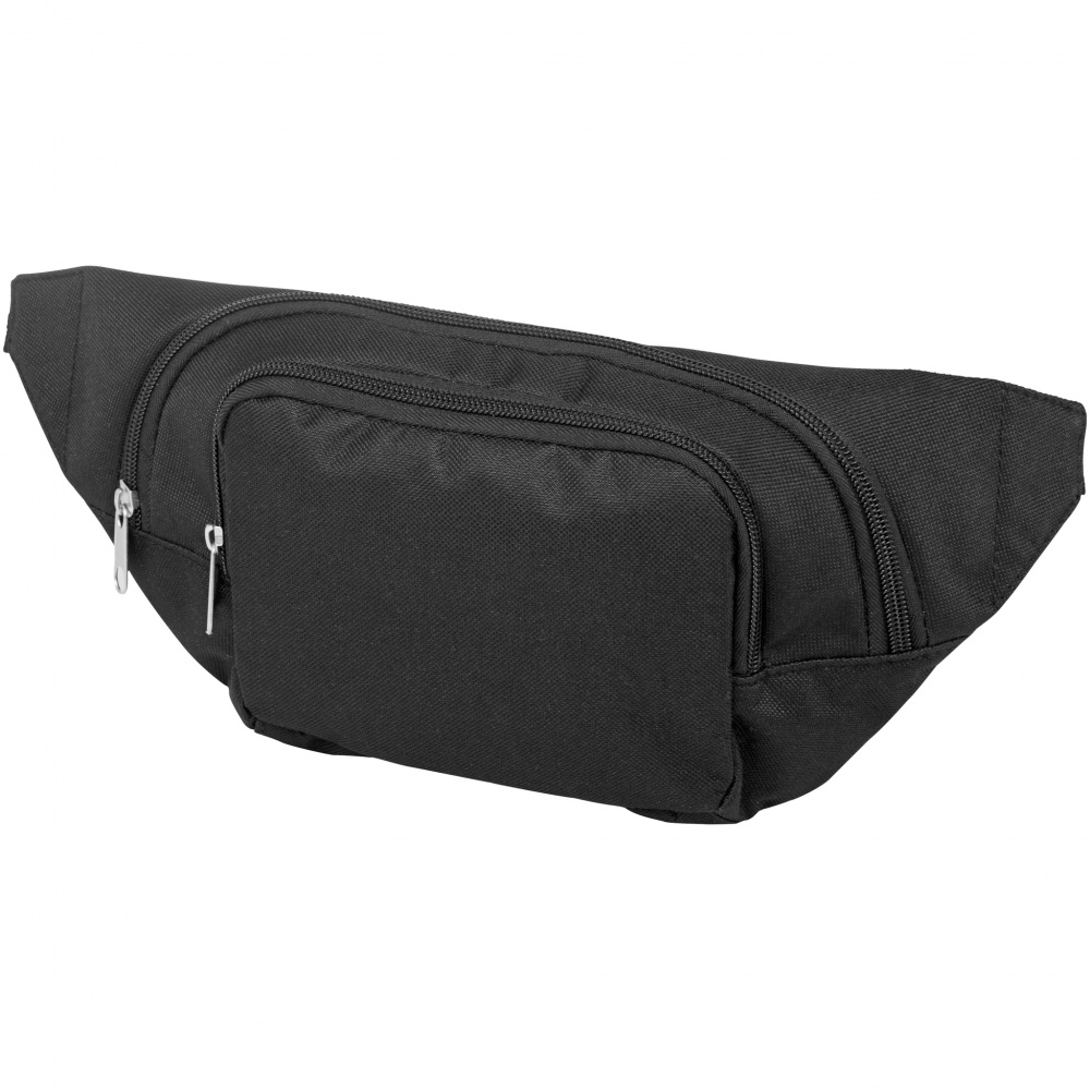 Logo trade promotional giveaways image of: Santander waist pouch, black