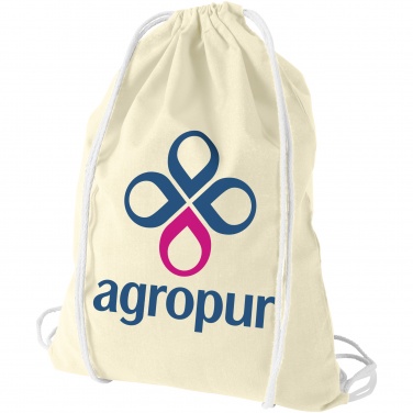 Logotrade promotional items photo of: Oregon cotton premium rucksack, natural white