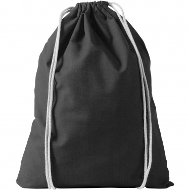 Logo trade corporate gift photo of: Oregon cotton premium rucksack, black