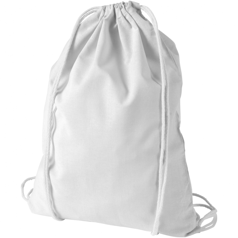 Logotrade promotional giveaway image of: Oregon cotton premium rucksack, light grey