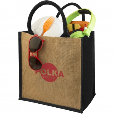 Logo trade promotional merchandise picture of: Chennai jute gift tote, black