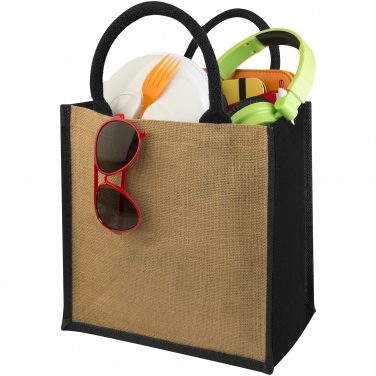 Logo trade corporate gifts picture of: Chennai jute gift tote, black