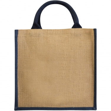 Logo trade corporate gift photo of: Chennai jute gift tote, dark blue