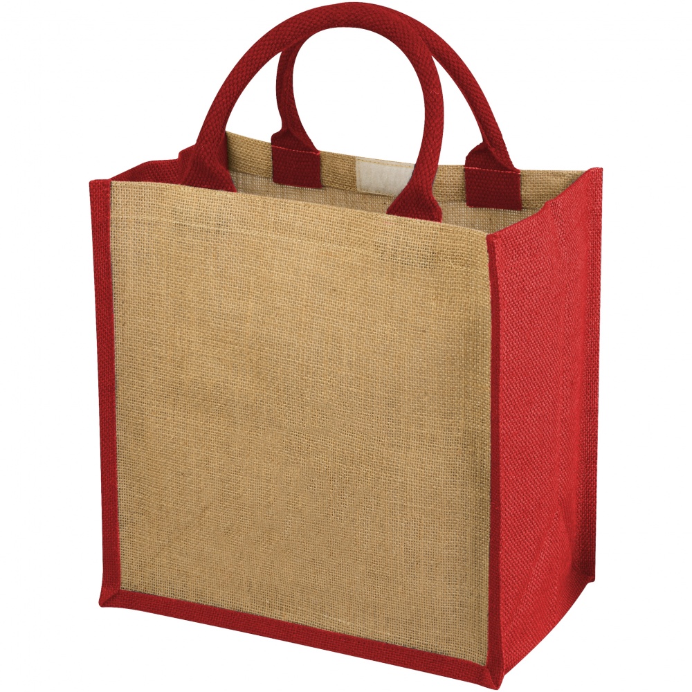 Logotrade promotional merchandise picture of: Chennai jute gift tote, red