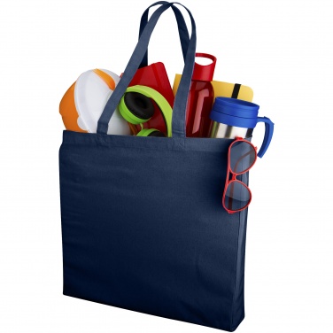 Logo trade business gifts image of: Odessa cotton tote, navy