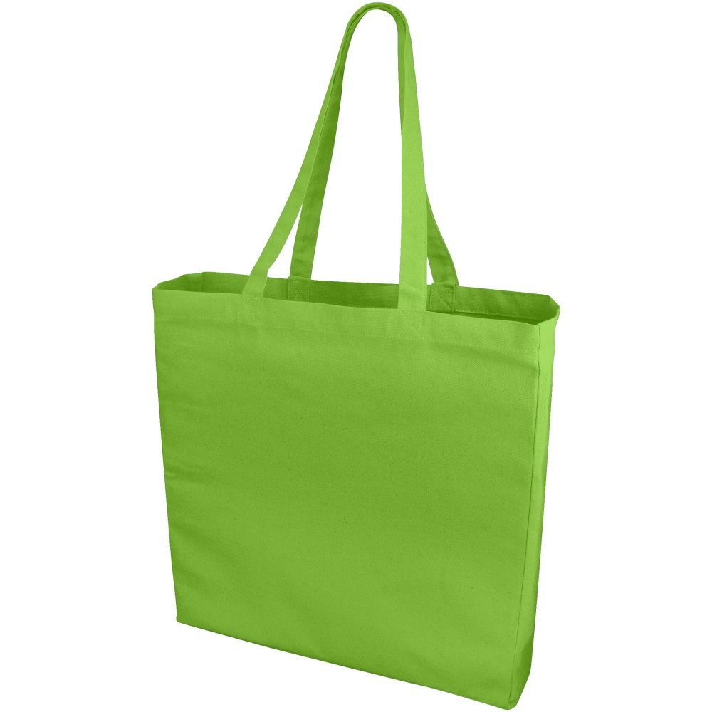 Logo trade business gifts image of: Odessa cotton tote, light green