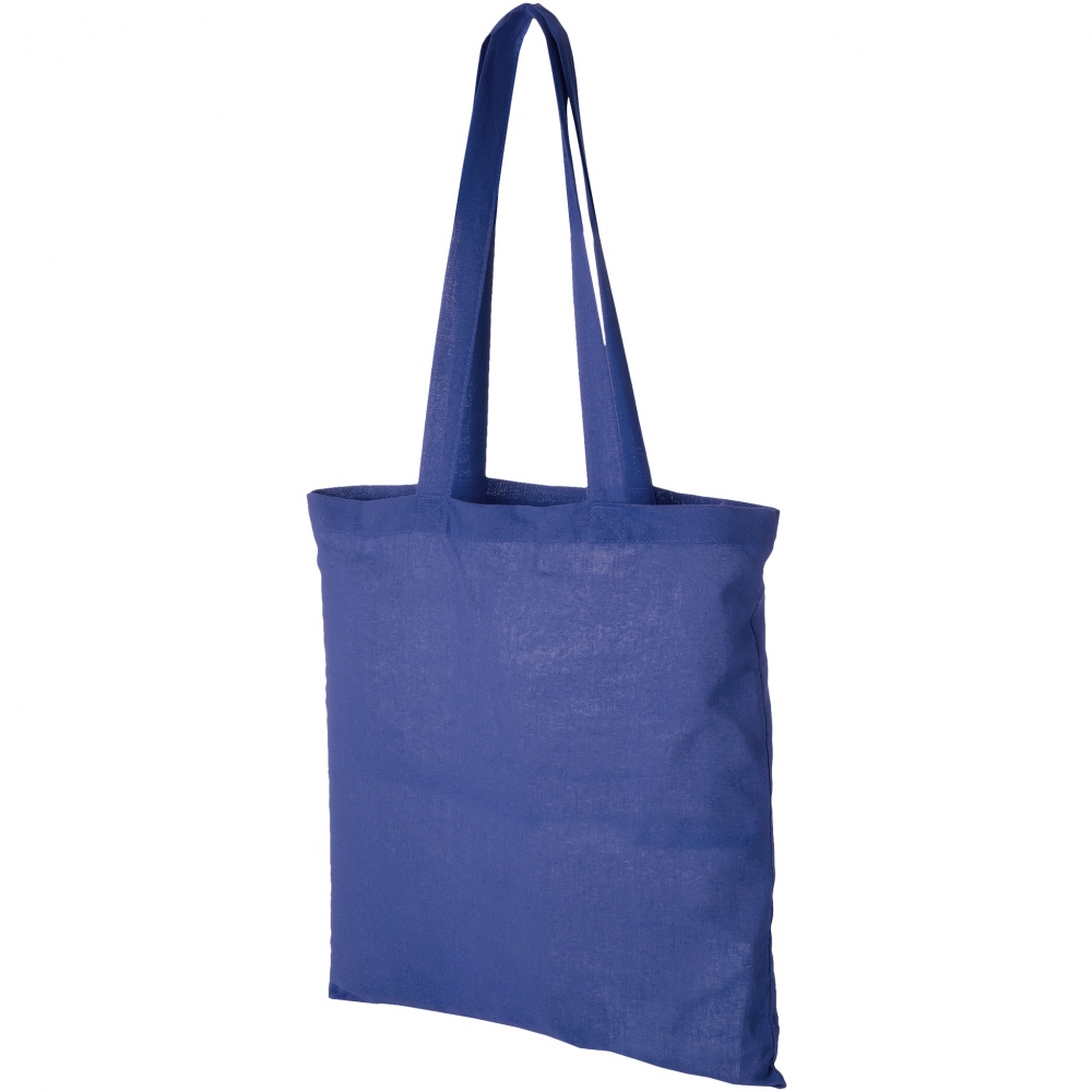 Logo trade promotional items picture of: Madras Cotton Tote, blue