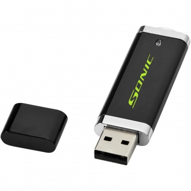 Logo trade corporate gifts image of: Flat USB, 4GB, black