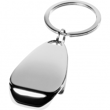 Logo trade promotional gifts picture of: Bottle opener key chain, silver