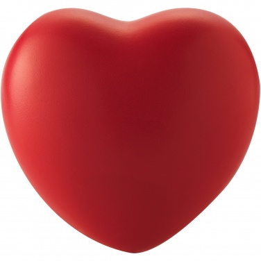 Logo trade promotional giveaway photo of: Heart shaped stress reliever, red