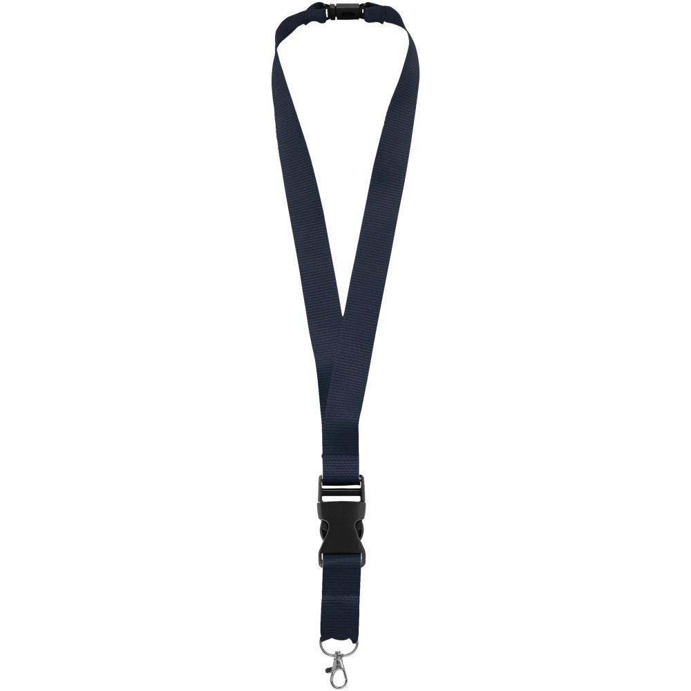 Logotrade business gifts photo of: Yogi lanyard with detachable buckle, navy blue