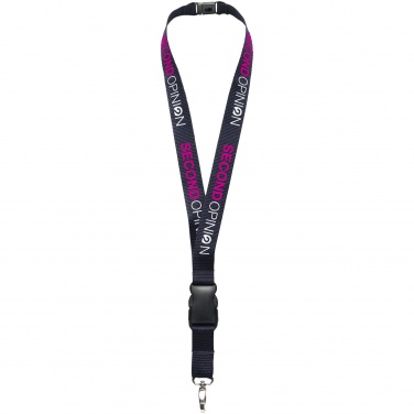 Logotrade promotional items photo of: Yogi lanyard with detachable buckle, navy blue