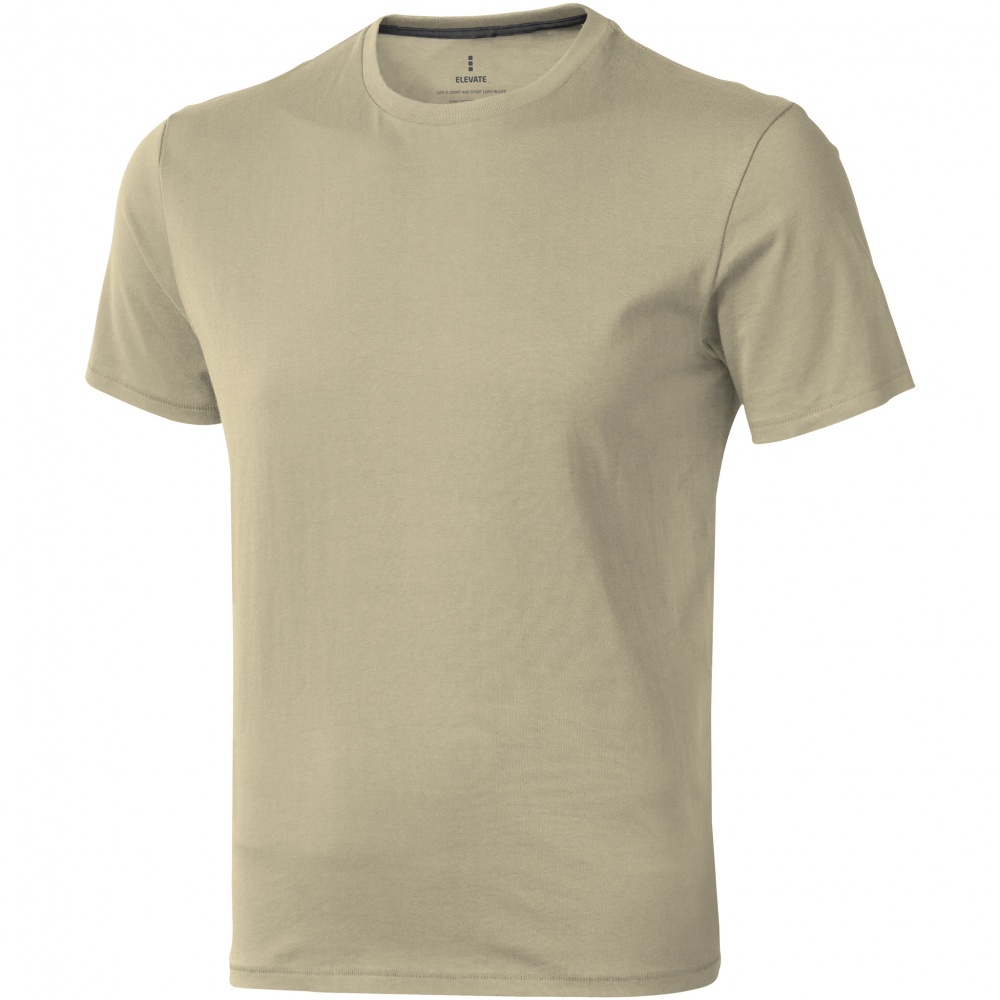 Logo trade advertising products image of: Nanaimo short sleeve T-Shirt, beige