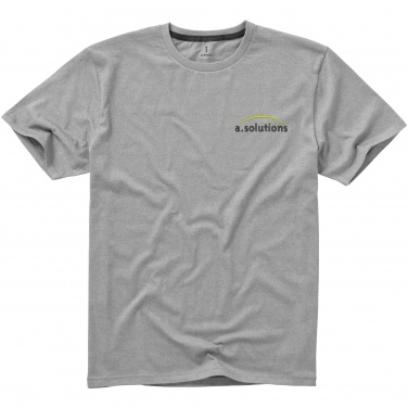 Logo trade business gifts image of: Nanaimo short sleeve T-Shirt, grey