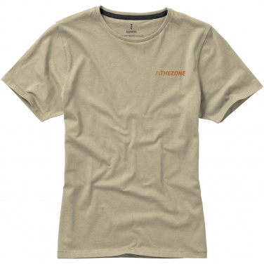 Logo trade promotional gifts image of: Nanaimo short sleeve ladies T-shirt, beige