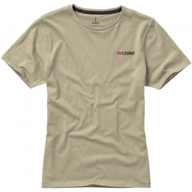 Logo trade advertising product photo of: Nanaimo short sleeve ladies T-shirt, beige