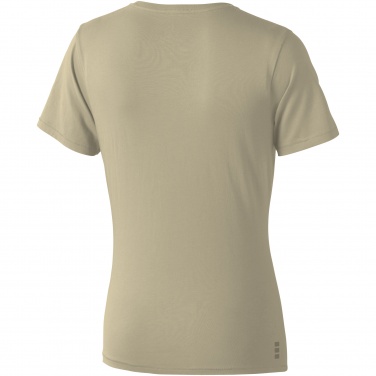 Logo trade promotional merchandise picture of: Nanaimo short sleeve ladies T-shirt, beige